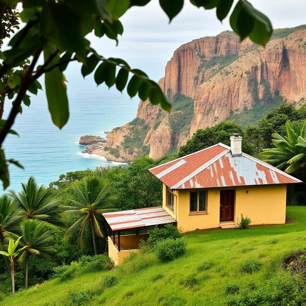 Port St Johns hillside bungalow — cheap beach house for sale in Port St Johns, South Africa listed at ZAR 890,000. Images and Photos created by www.cheap-beach-house.com
